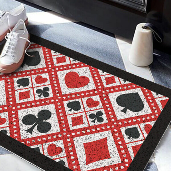 Poker Series (Collage) Dust Removal Doormat Entrance Non-slip Outdoor Floormat - Image 3