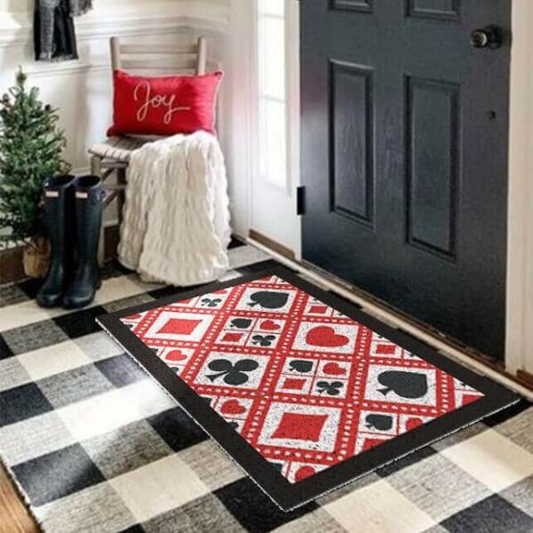 Poker Series (Collage) Dust Removal Doormat Entrance Non-slip Outdoor Floormat