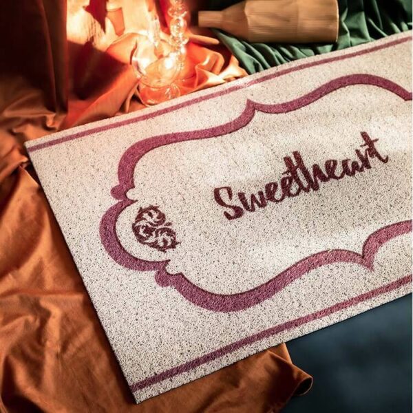 Vintage Dust Removal Word  (SweetHeart) Doormat Entrance Non-slip Outdoor Floormat - Image 4