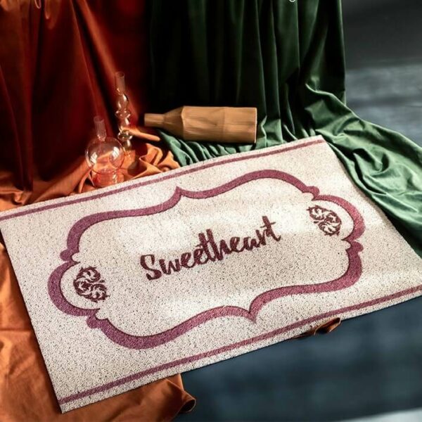 Vintage Dust Removal Word  (SweetHeart) Doormat Entrance Non-slip Outdoor Floormat