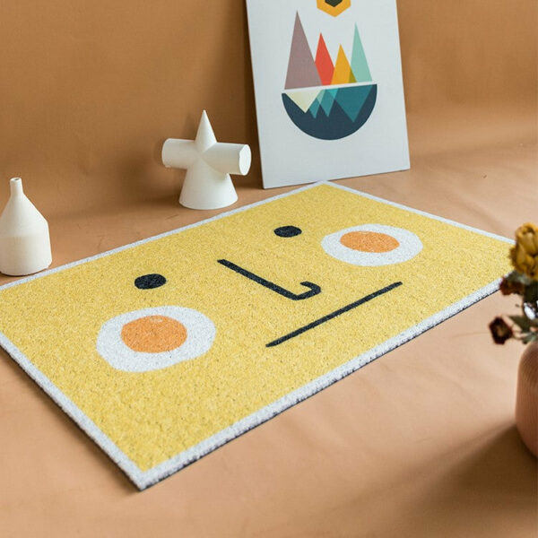 Creative Fried Eggs Dust Remove Doormat Entrance Non-slip Outdoor Floormat - Image 3