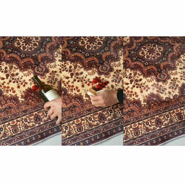Blue Printed Traditional Shaggy Vintage Patterned Area Rug for Living Room Hall Office Bedroom - Image 4