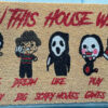Horror Halloween Clowns Bones Skeletons Anti-slip Absorbent Bathroom Kitchen Carpet 01