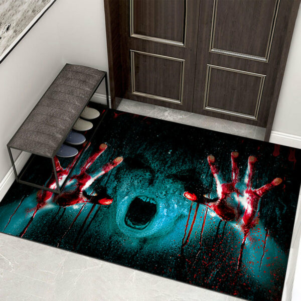 Clown Halloween Doormat Skeleton Grimace Floor Mat Bathroom Mat 06