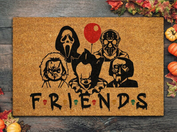 Horror Halloween Clowns Bones Skeletons Anti-slip Absorbent Bathroom Kitchen Carpet 09