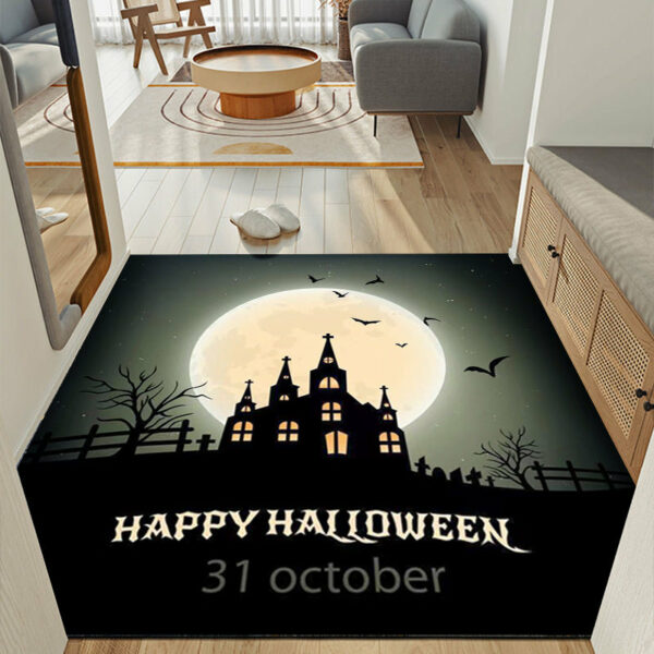 Clown Halloween Doormat Skeleton Grimace Floor Mat Bathroom Mat 14
