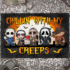 Clown Halloween Doormat Skeleton Grimace Floor Mat Bathroom Mat 54
