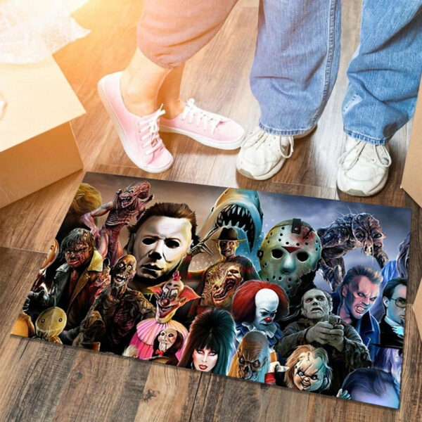 Clown Halloween Doormat Skeleton Grimace Floor Mat Bathroom Mat 56