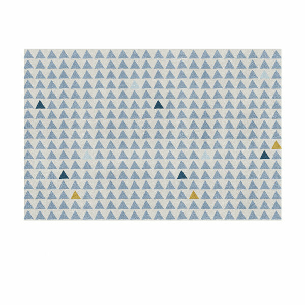 Fashion Simple Modern Geometric BlueTriangle Patterned Rug Bedroom Living Room Sofa Rugs Floor Mat - Image 2