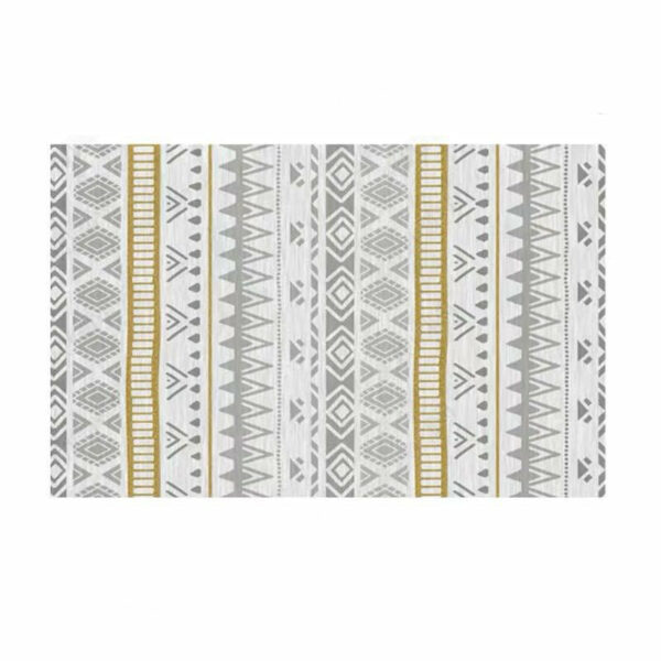 Simple Grey and Yellow Modern Morracan Geometric Patterned Rug Bedroom Living Room Sofa Rugs Floor Mat