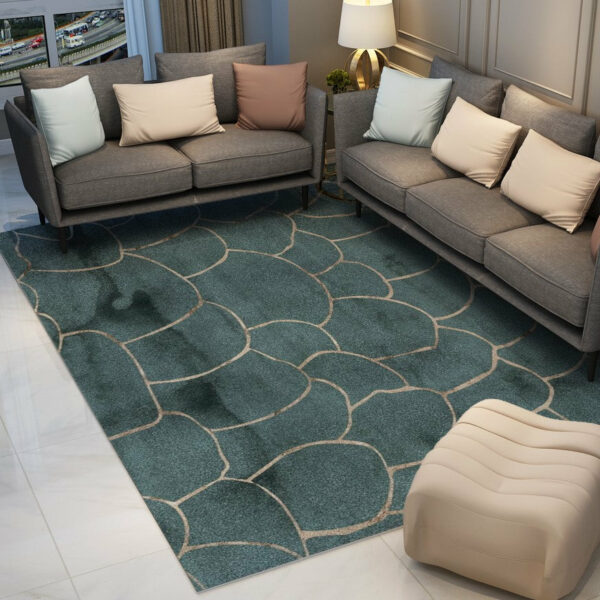 Blue Modern Contemporary Rugs for Living Room Dining Room Bedroom Hall