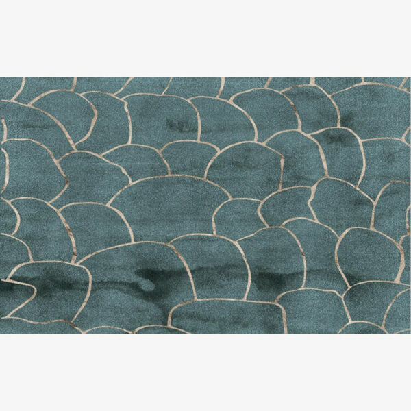 Blue Modern Contemporary Rugs for Living Room Dining Room Bedroom Hall - Image 2