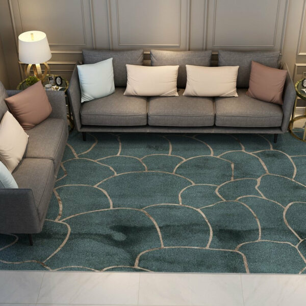 Blue Modern Contemporary Rugs for Living Room Dining Room Bedroom Hall - Image 3