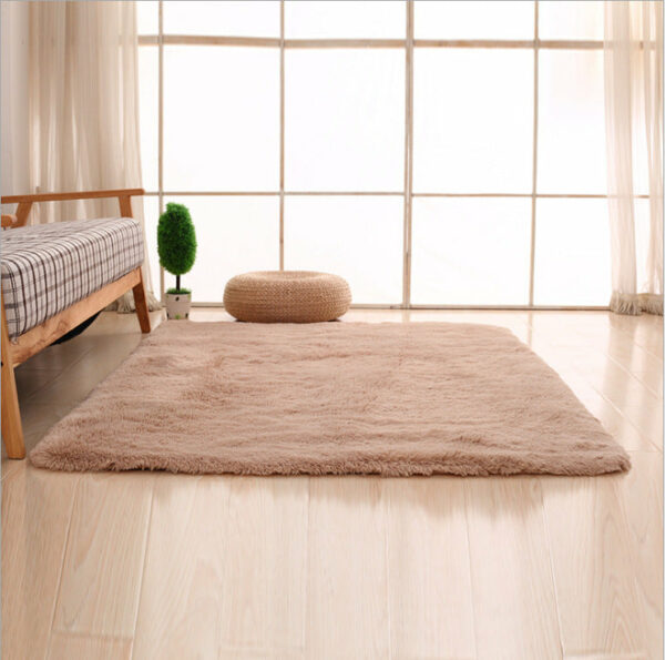 Light Beige Colour Modern Plain Carpet Bedroom Living Room Sofa Rugs Soft Plush Shaggy Rugs - Image 3