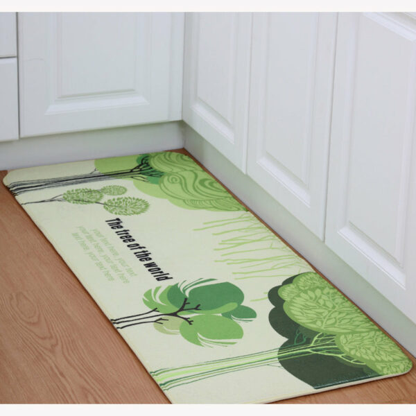 Green Trees Patterned Entryway Doormat Runners Rugs Kitchen Bathroom Anti-skip Mats - Image 2